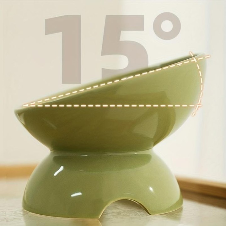 Katzenfutternäpfe, erhöhte, geneigte Katzenwassernäpfe aus Keramik, erhöhter Hundefutternapf, erhöhter Katzennapf mit Schnurr