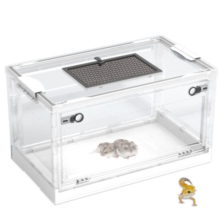 EU SOU Reptilienkoffer, faltbar, für die Reptilienzucht, Kleintier-Reptilienkäfig, für Schildkröten, Amphibien, Leoparden, Ei