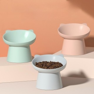 Futternapf für Haustiere, kippbar, mit hohem Boden, Nackenschutz, Erstickungsschutz, Wassernapf für Hunde und Katzen, Antidum