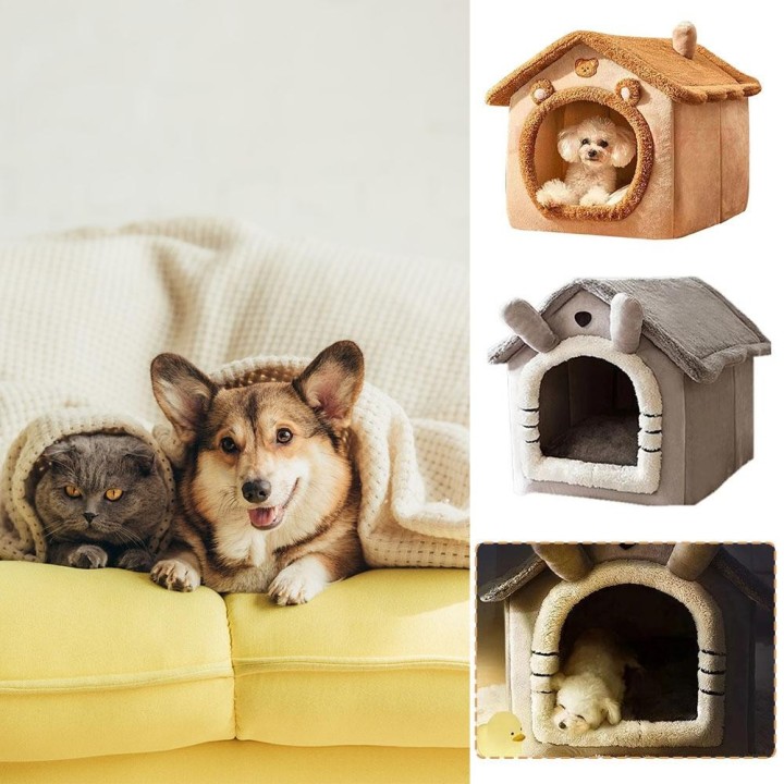 Pet Nest Katze Bett Cave Abnehmbare Katze Haus Katze Zelt Mit Abnehmbare Matte Geeignet Für Alle Jahreszeiten Innen Hund Haus