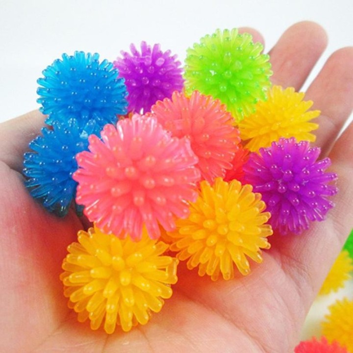 10Pcs Katze Spielzeug Stretch Plüsch Ball Spielzeug Ball Bunte Interaktive Spiky Kauen Spielzeug One Size