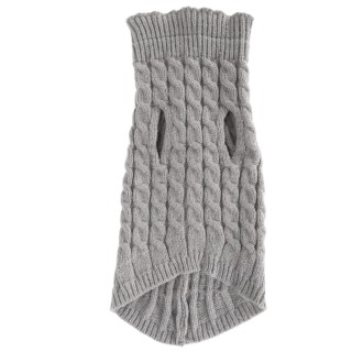 Hundepullover mit Zopfmuster, hoher Halsausschnitt, reine Farbe, Strickpullover für Hunde, warme Kleidung, weiche Strickware