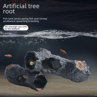 Stilvolles Baumstumpf-Aquarium & Reptilienversteck: PVC-Ornament für Aquarien und Tiergehege Small wine barrel without holes