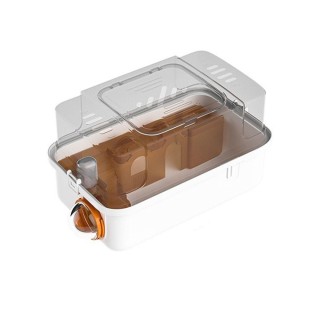 Doppelschichtiger Transportkäfig für Kleintiere, stabiler Haustierkäfig, praktischer Hamsterkäfig orange