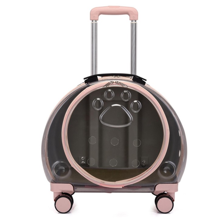 Pet Bubble Rucksack, verschleißfest, tragbar, atmungsaktiv, Haustier-Trolley für kleine Haustiere, Kätzchen, Hunde B grün