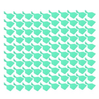 100 Stück leere Ohrmarken für Nutztiere, verdickte TPU-Ohrmarken, wiederverwendbare Tierohrmarken für Milchkühe, Rinder grün