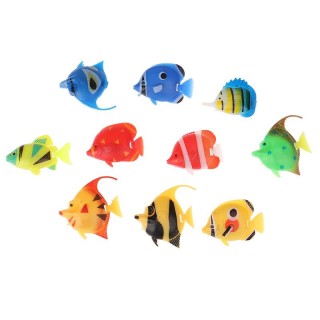 10Pcs Aquarium Aquarium Künstliche Gefälschte Schwimmende Fische Haustier Dekor Ornamente one size