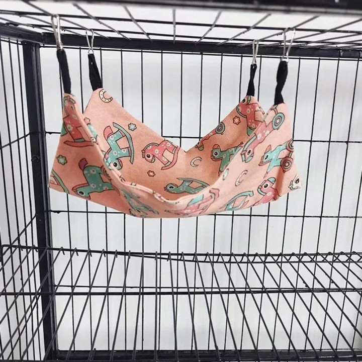 Hängematte für Haustiere, Baumwolle, für Hamster, Mäuse, zum Aufhängen, für kleine Haustiere, Hamster, Kaninchen, doppellagig