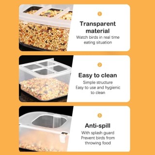 Papagei Futterspender Trinker Vogelbedarf Vogelkäfig Papagei Vögel Wasser Hängende Schüssel Futterspender Box Haustierkäfig K