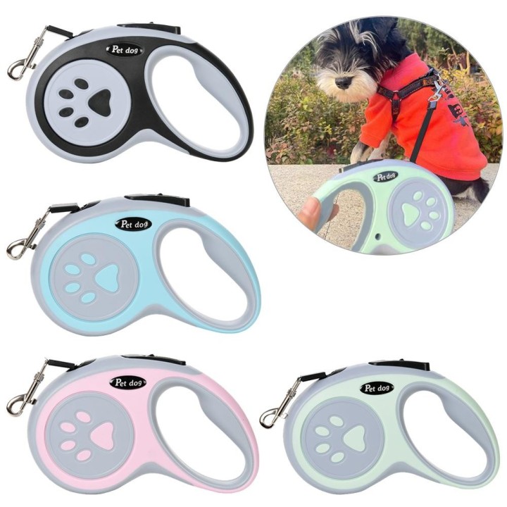 3M 5M Hundeleine Haustier Automatisch einziehbare Welpenleinen mit bequemem Griff für das Lauftraining Langlebige tragbare Hu