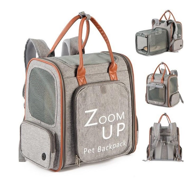 „Qisheng erweiterbarer Haustier-Rucksack mit großem Fassungsvermögen für Katzen“ 40*37*26