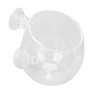 Aquarium Pflanzenhalter Glas Dekorative Aquarium Pflanzenbecher mit Saugnäpfen für Süßwasser