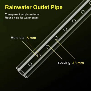 1Pcs Acryl Aquarium Regen Spray Bar Transparent Regen Dusche Outlet Tube Durable Aquarium Filter 16mm