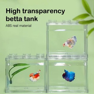 Aquarium Mini Aquarium Reptil Haustier Led Licht Box Stapelbar Aquarium Zylinder Landschaft Seetang Für Home Office Dekoratio