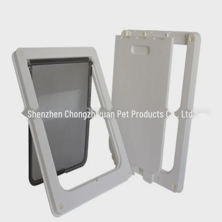 Haustiertür für Katzen und Hunde - Größe M und L Small weiß