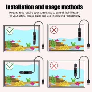 USB-Mini-Aquarium-Heizstab für kleine Fische Tank 26 °C Konstante Temperatur Aquarium Heizung Tauchthermostat Heizung 10W one