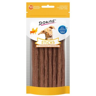 Dokas Sticks mit Hühnerbrust und Rinderleber 60g