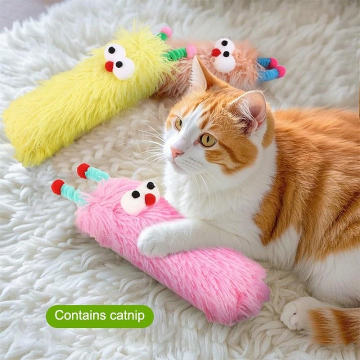 Kreative Raupe, kratzfest, bissfest, Katzenminze, Katzenspielzeug, interaktives Haustierspielzeug, Linderung von Langeweile,