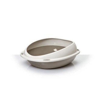 Bac a litiere - AIMÉ - Oval avec rebord amovible - Pour Chat - 45 x 36 x 15,5 cm