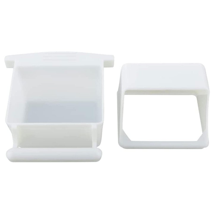 Sittich-Futterspender, kein Durcheinander, Papageien-Futterspender aus Kunststoff mit Sitzstange, Nymphensittich-Käfigzubehör