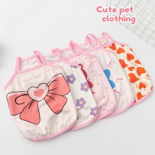 Neue süße Haustier-Hundekleidung für kleine und mittelgroße Hunde, bequemes Hunde-T-Shirt, atmungsaktiv, bedrucktes Muster, H