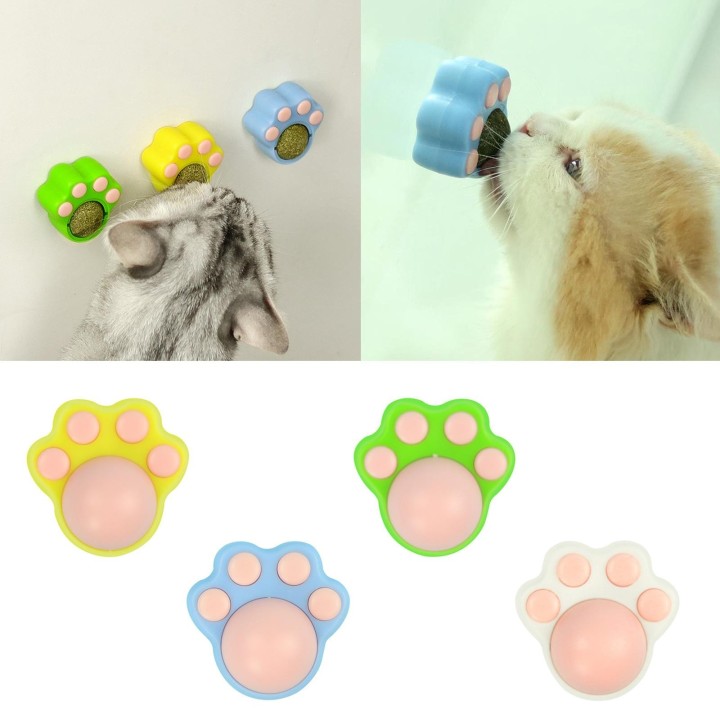 Natürliche Polygonum Ball Katzenminze Katzenspielzeug Reinigung Zähne Molar Snacks Silvervine Kauspielzeug Zahnpflege grün