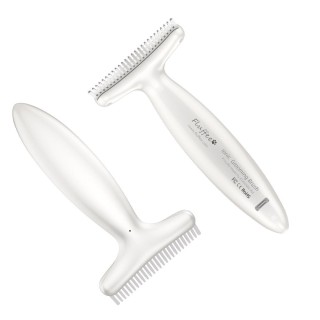 Haustier-Pflegebürste mit negativen Ionen und 3 austauschbaren Bürstenköpfen (0,8 mm, 1,0 mm, 1,5 mm) weiß