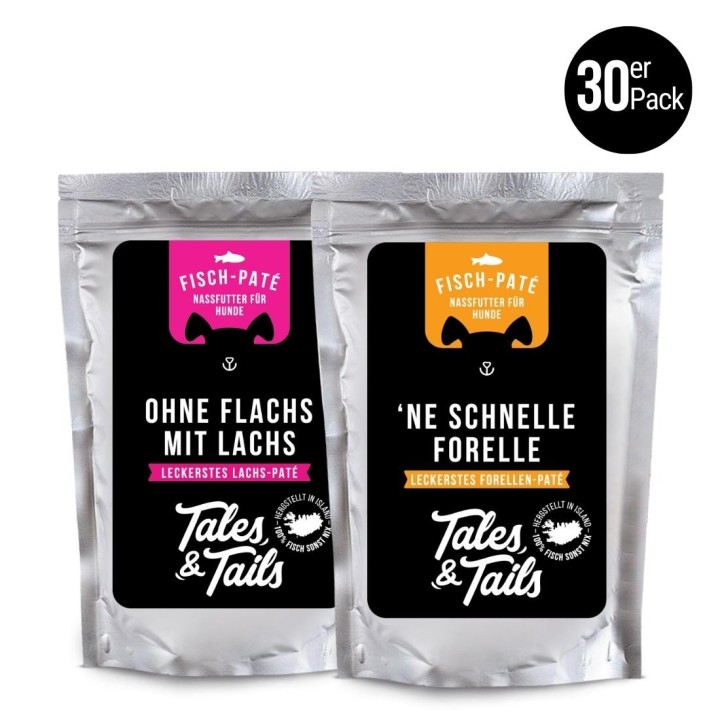 Zweierlei Fisch - Probierpaket Nassfutter für Hunde aus 100% Fisch