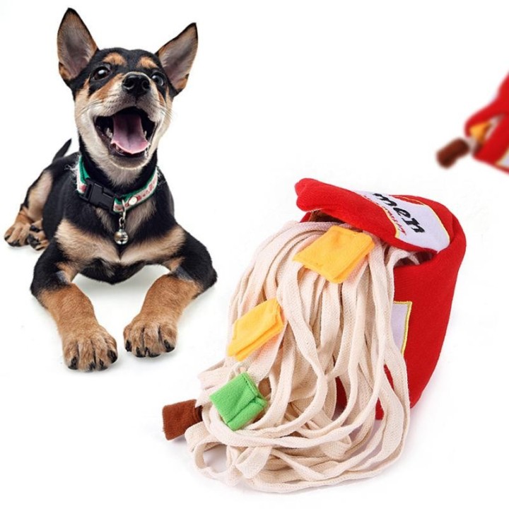 Haustier Plüsch Schnüffelspielzeug Abnehmbare Ramen Blase Eimer Katze Hund Zahnreinigung Molaren Spielzeug Haustierprodukte