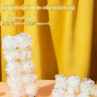 Katzenspielzeug-Set mit bunten Papierbällen und -stäbchen – Kau- und Spielspaß für Kätzchen paper*1