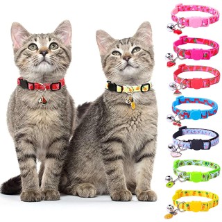 Haustierband Obst Katzenhalsband mit Obstzubehör Glocke Haustierhalsband One Size weiß