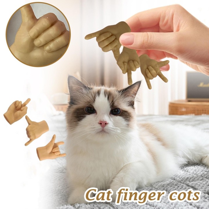 Handschuhe zum Necken von Katzen, Stäbe zum Necken von Katzen, Fingerhandschuhe für Katzen, Streicheln von Katzen, hohe Elast