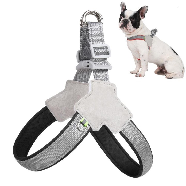 Sommer-Hundegeschirr ohne Ziehen, atmungsaktiver Brustgurt für kleine, mittelgroße und große Hunde, Katzen, Reisen, Spaziergä
