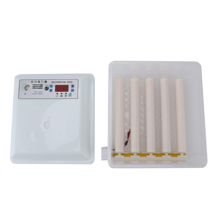 Brutkasten für 12 Eier, ABS-Schaum, Geflügelbrutmaschine mit automatischer Temperatur- und Feuchtigkeitskontrolle