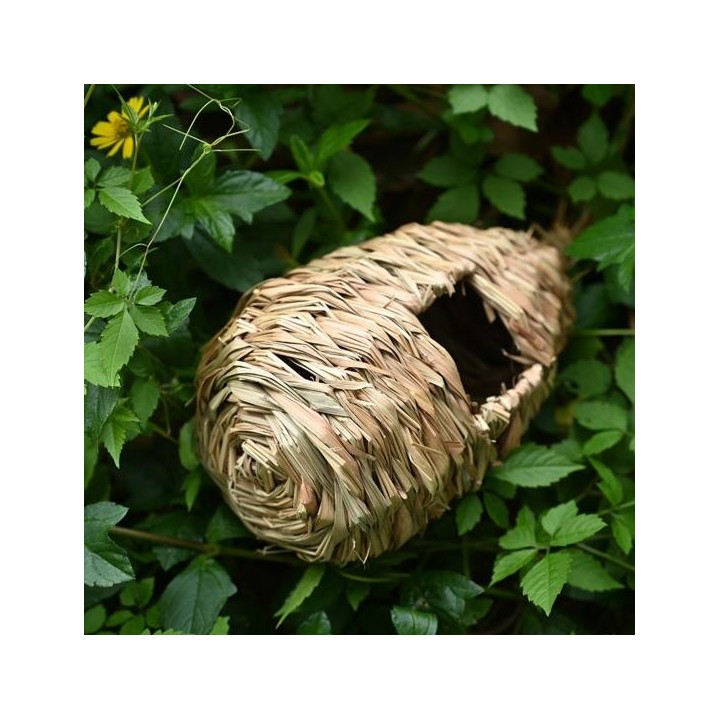 Hängendes Nest, natürliches Wärmeableitungsstroh, zart gewebtes Vogelhaus für Haustiere Bird Nests