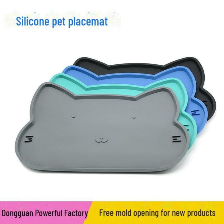 Futtermatte aus Silikon für Haustiere – leicht zu reinigen, faltbar, auslaufsicher, rutschfest, wasserdicht für Katzen und Hu