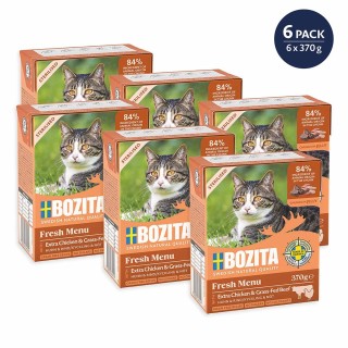 Bozita Häppchen in Gelee Sterilised mit Huhn & Rind 6x370 g