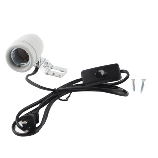 E27 Drehbare Reptil Haustier Clip Wärme Lampe Birne Basis Sockel Halter 300W