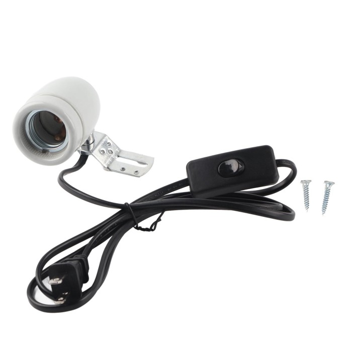 E27 Drehbare Reptil Haustier Clip Wärme Lampe Birne Basis Sockel Halter 300W