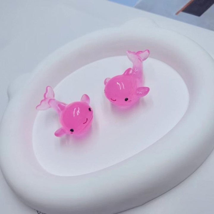 1 Stück Mini leuchtender Wal, Wohnkultur, Landschaftsbau, Kunstharz, glühender Wal, Garten, Aquarium, Miniaturen, Ornamente,