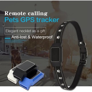 D35 Haustier GPS GSM Tracker Hund Katze Echtzeit-Tracking-Halsband Sicherheit Finder Locator blau