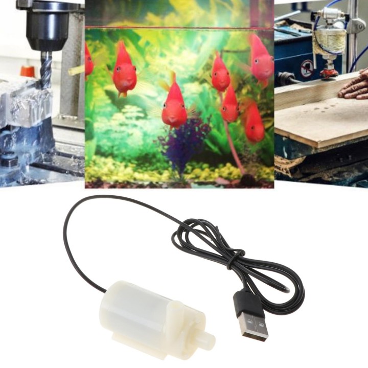 Mikro-Tauchwasserpumpe mit Netzkabel, für Aquarien, Aquarien, Mini-Brunnenpumpe, USB-betriebene Mini-Motor-Wasserpumpe