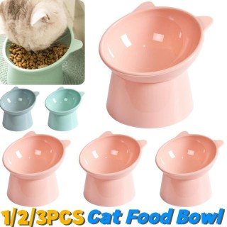 3 Stück geneigter Katzenfutternapf, Katzenfutternapf, ergonomischer erhöhter Katzenfutternapf, Anti-Erbrechen-Futternapf aus