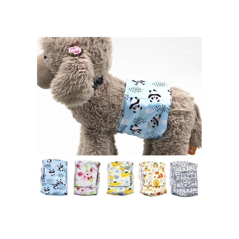 Fashion Outdoor Doggie Windel, waschbar, atmungsaktiv, lebendige Farben, männliche Hundewindeln, Bauchbänder für Hunde XS ros