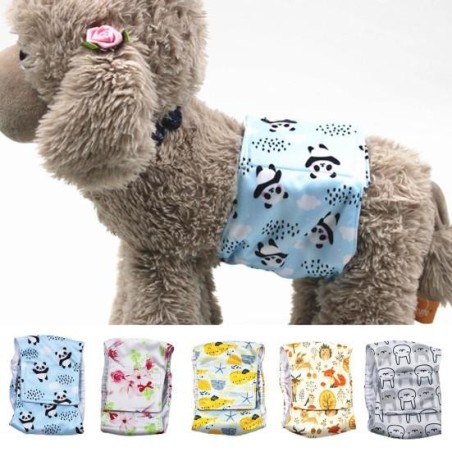 Fashion Outdoor Doggie Windel, waschbar, atmungsaktiv, lebendige Farben, männliche Hundewindeln, Bauchbänder für Hunde XS ros