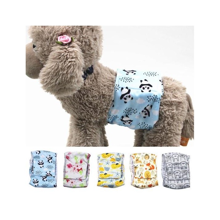 Fashion Outdoor Doggie Windel, waschbar, atmungsaktiv, lebendige Farben, männliche Hundewindeln, Bauchbänder für Hunde XS ros