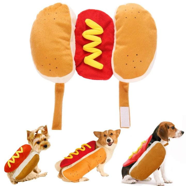 Lustiges Haustierkostüm, Kleidung, Hot Dog, verkleiden Sie sich, süßes Katzenwelpen-Outfit für kleine und mittelgroße Hunde,
