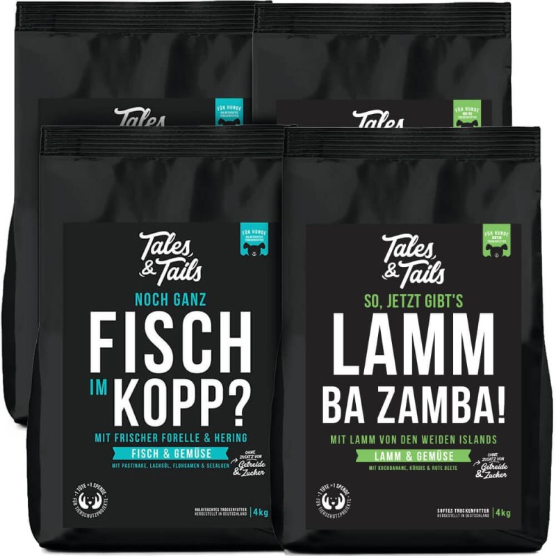 Mixpaket: Noch ganz Fisch im Kopp? & LammBa Zamba! - softes Trockenfutter für Hunde