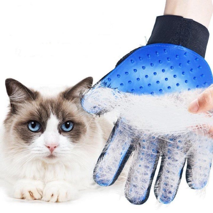 Haustierhandschuh, Katzenpflegehandschuh, Katzenhaar-Enthaarungsbürste, Handschuhe, Hundekamm für Katzen, Bad, Haarentferner,