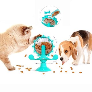 Interaktives Hundespielzeug für kleine Hunde und Katzen, Windmühle, Drehteller, Puzzle, Haustier-Slow-Food-Spielzeug, Spielsp